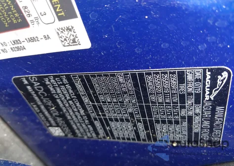 2020 Jaguar F-Pace Premium P250 Awd Automatic из США, поврежденный, VIN SADCJ2FX0LA623504